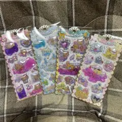 【正規品】キラキラウォーターインシール　サンリオ　4枚セット