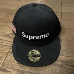 シュプリーム Supreme ボックスロゴ ブラック キャップ 赤 ユニ