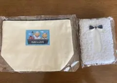 ファミリア キャンバスポーチ　レースティシュケース