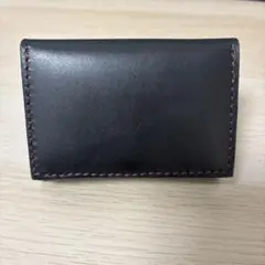 【ハンドメイド】ブラックレザー コインケース カードスロット付き