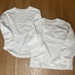 GU ホワイト 長袖カットソー 2枚セット サイズ120