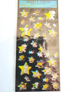 ●▲■　ラメ入り　ぷっくりスヌーピーシール USJ スター　キラキラ 星