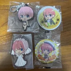 五等分の花嫁　一花　あそーと　あにかぷ　ラバーマスコット　缶バッジ　セット