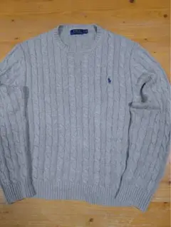 Polo Ralph Lauren グレー ケーブルニットセーター M