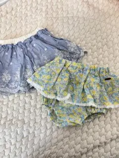 フリル付き花柄ショートパンツ 70-80cm