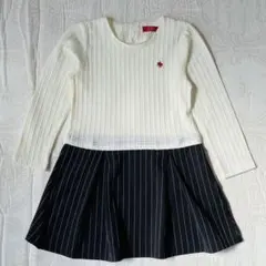 Polo /ホワイトニット/ワンピース/120cm /美品✨