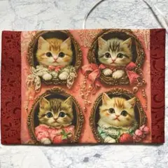 ブックカバー　文庫本　猫の肖像画