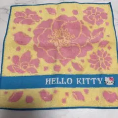 Hello Kitty 花柄 タオルハンカチ キティ 日本製
