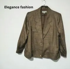 チェック柄 ダブルブレスト アウター ジャケット ブラウン 美品✨️