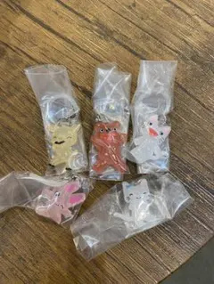 コンプ　 ノンタン めじるしアクセサリー　全5種セット　ガチャ