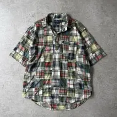 RALPH LAUREN ラルフローレン【M】パッチワーク BDシャツ 半袖