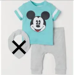 H&M ミッキー　上下セット　90 95 Tシャツ