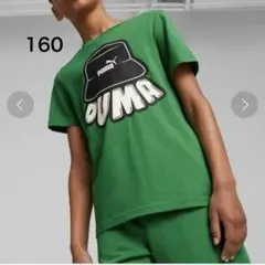 160/PUMA/グリーンTシャツ/良品/プーマ