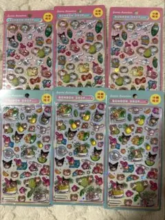 サンリオキャラクターズ ボンボンドロップシール 沖縄限定 6枚セット