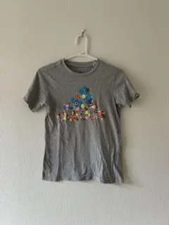 adidas キッズ Tシャツ グレー スポーツ柄　140