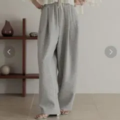 LOWRYS FARM カットイージーコクーンパンツ ライトストーン グレー