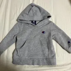 Champion グレー フード付き トレーナー 80