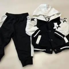 SHEIN フード付きジャケットとパンツセット 6-9M