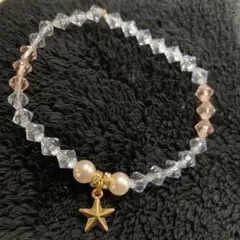 【在庫処分激安】犬猫ネックレス】ゴールドスター星パールブルーピンクビーズチワワ