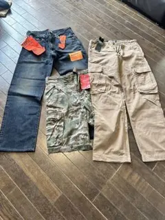 まとめて格安ジーンズとカーゴパンツのセット