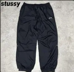 stussy 黒 リップストップナイロンパンツ M リフレクター裏地メッシュ