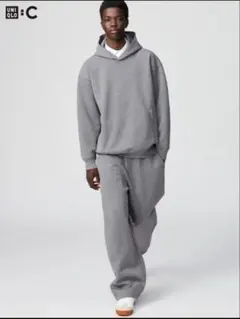 UNIQLO C グレー スウェットワイドパンツ Lサイズ