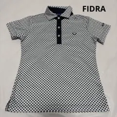 美品 FIDRA ゴルフウェア ポロシャツ 吸水速乾 ホワイト×ネイビーのサムネイル
