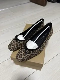 LE TALON ヒョウ柄 フラットシューズ 23.5cm