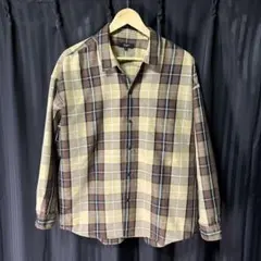 BEAMS 長袖シャツ L ブラウン系チェック