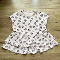 バースデイ フタフタ ミニー ディズニー ペプラム フリル リボン 半袖