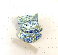 刺繍ブローチ 絵画 猫 小鳥 モネ ゴッホ ミュシャ - メルカリ