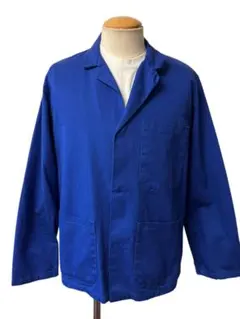 美品 UK ビンテージ ワーク ジャケット L相当 青 カバーオール xpv