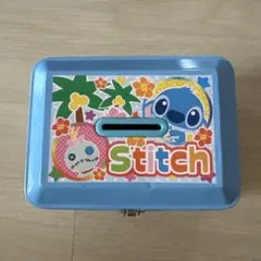 ディズニー スティッチ 鍵付き 缶バンク 貯金箱 - メルカリ