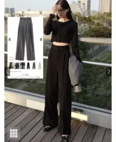 GRL ストレートワイドパンツ