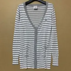 ROXY　ロキシー　ニット　カーディガン　ミドル丈　ボーダー　レディース