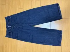 ワイドジーンズ　ネイビー