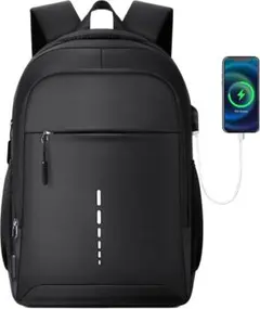 USB充電ポート付き防水リュック 大容量 ビジネス通勤通学用バックパック男女兼用