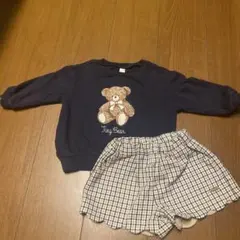apres les cours 80サイズ クマトレーナーショートパンツセット