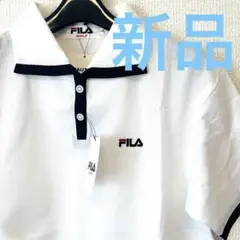 FILA GOLF レディースLポロシャツ綿100%ホワイト