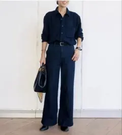 ユニクロ UNIQLOワイドトラウザージーンズ Sのサムネイル