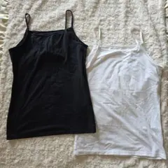 ユニクロ　AIRism キャミソール 黒 白 2枚セット　サイズ150
