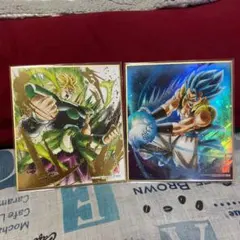 ドラゴンボール 色紙　ブロリー　ゴジータブルーセット