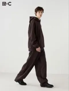 【UNIQLO:C】スウェットセットアップ　ブラウン　2024AW