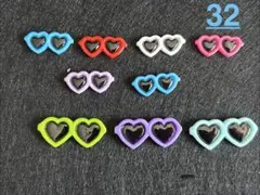 32 ネイルパーツ　デカメガネ　大3個　小5個　合計8個セット