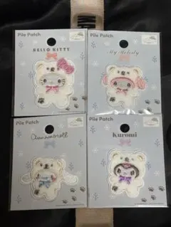 サンリオ パイルワッペン ふわふわスノー セリア