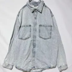 ZARA ザラ デニムシャツ ライトウォッシュ オーバーサイズ 160cm