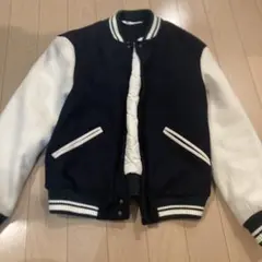 ZARA スタジャン M ネイビー/ホワイト