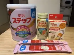 明治　ステップ800g、ほほえみらくらくミルクとアタッチメントのセット