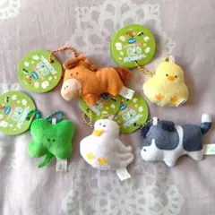 つぶらな瞳の牧場キーホルダーセット