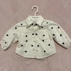 ハート柄クリーム色アウター